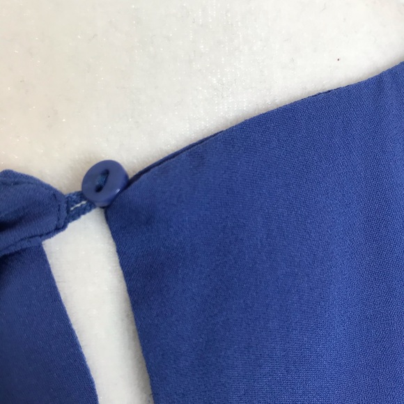 Parker periwinkle blue silk ruffled tank - Picture 7 of 11